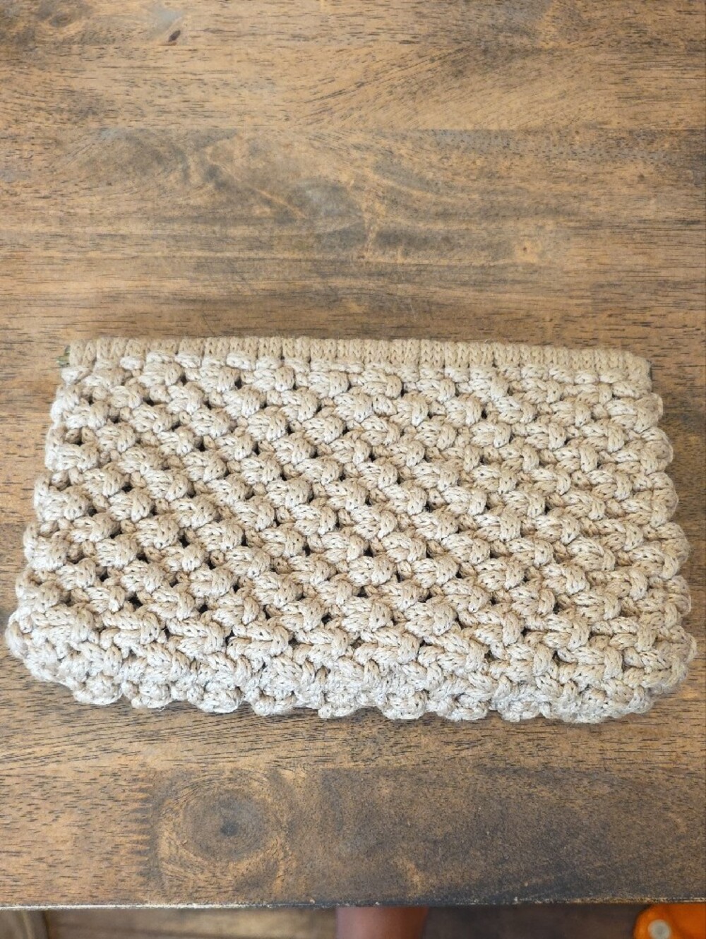 Cream Crochet Clutch Bag - Picture 2 of 8
